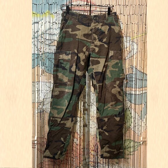 GIBRALTAR Camouflage Combat Military Cargo 100% Cotton Pants, Small, Circa 1990s - Picture 1 of 16